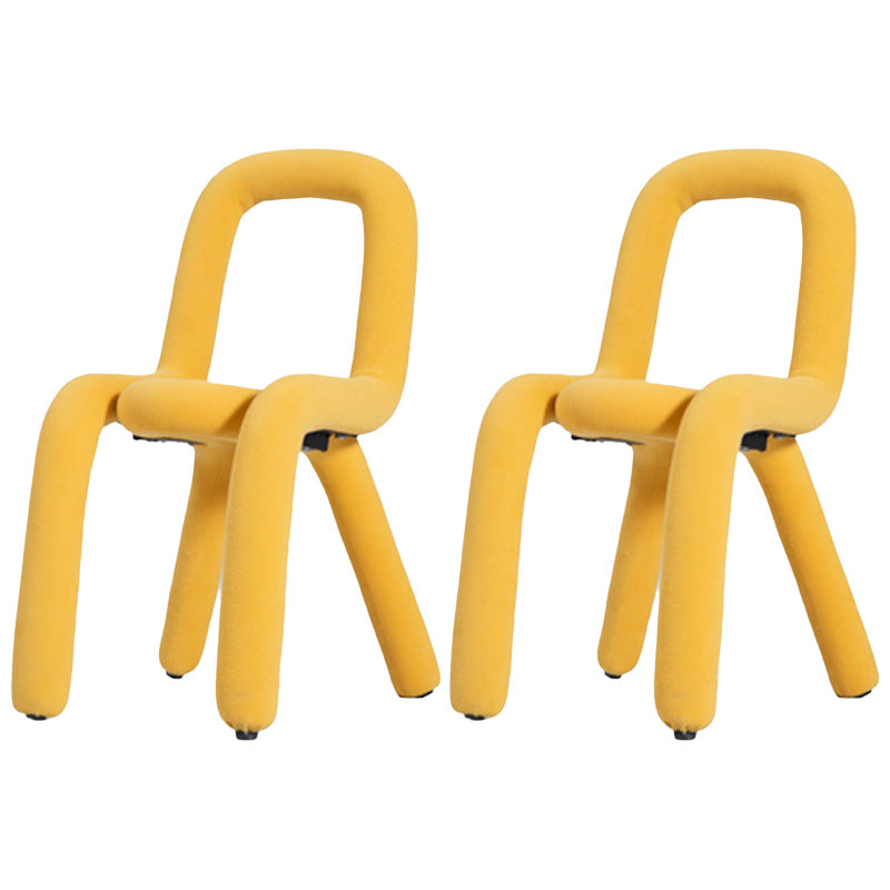 Contemporary Style Side Chair Open Back Dining Chair for Indoor Light Yellow 2 Piece Set Clearhalo 'Dining Chairs' 'Dining Tables & Seating' 'dining_chair' 'furn' 'furn_dining_chair' 'Furniture' 'Kitchen & Dining Furniture' 5170499