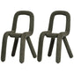 Contemporary Style Side Chair Open Back Dining Chair for Indoor Army Green 2 Piece Set Clearhalo 'Dining Chairs' 'Dining Tables & Seating' 'dining_chair' 'furn' 'furn_dining_chair' 'Furniture' 'Kitchen & Dining Furniture' 5170502