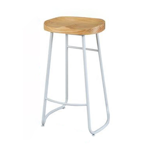 Rectangle de table de bar à bois massif rectangle Ensemble de comptoir 1/4 pièces avec tabourets sans dos