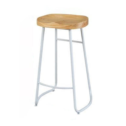 Rectangle de table de bar à bois massif rectangle Ensemble de comptoir 1/4 pièces avec tabourets sans dos