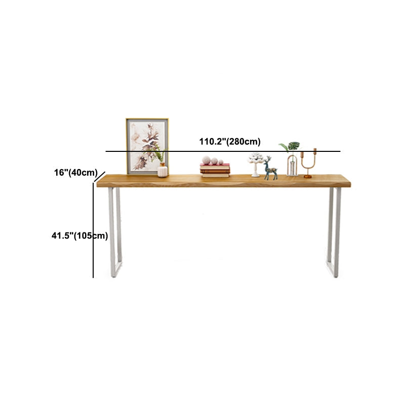 Rectangle de table de bar à bois massif rectangle Ensemble de comptoir 1/4 pièces avec tabourets sans dos