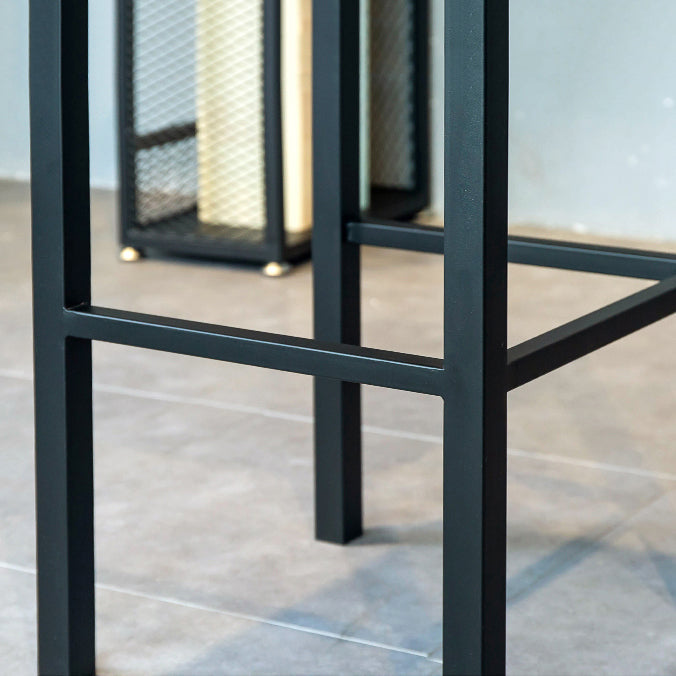 Ensemble de table de barre rectangulaire industriel 1/3/5 pièces Table de comptoir en bois avec tabourets sans bras