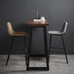 1/2/3 pièces Industrial Iron-Bar Table Table Recangangle Bistro Set with Pine Wood Top