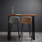 1/2/3 pièces Industrial Iron-Bar Table Table Recangangle Bistro Set with Pine Wood Top