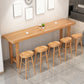 Luxury Rectangular Bar Table Set 1/5/6/11 Pieces Wooden Counter Table with High Stools