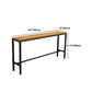 1/6/11 Pièces Industrial Iron Bar Table Table Recangle Pine Wood Bistro Ensemble avec repose-pieds