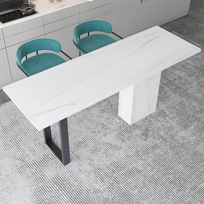 Industrial 1/2/3 Pieces Sintered Stone Bar Table Set Rectangular Counter Set Clearhalo 'Bar Furniture' 'furn' 'furn_home_bar_bar_sets' 'Furniture' 'Home Bars & Bar Sets' 'home_bar_bar_sets' 'Kitchen & Dining Furniture' 5170701