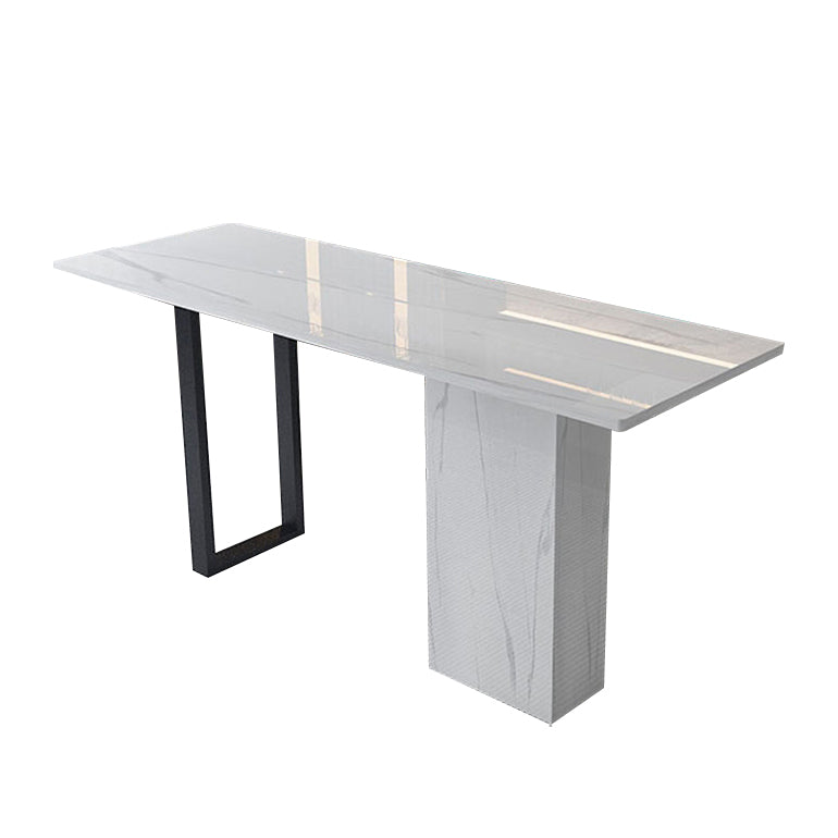 Industrial 1/2/3 Pieces Sintered Stone Bar Table Set Rectangular Counter Set Clearhalo 'Bar Furniture' 'furn' 'furn_home_bar_bar_sets' 'Furniture' 'Home Bars & Bar Sets' 'home_bar_bar_sets' 'Kitchen & Dining Furniture' 5170702