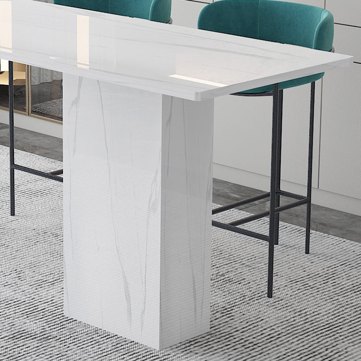 Industrial 1/2/3 Pieces Sintered Stone Bar Table Set Rectangular Counter Set Clearhalo 'Bar Furniture' 'furn' 'furn_home_bar_bar_sets' 'Furniture' 'Home Bars & Bar Sets' 'home_bar_bar_sets' 'Kitchen & Dining Furniture' 5170704