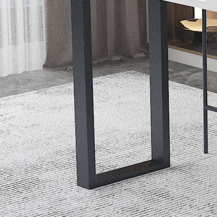 Industrial 1/2/3 Pieces Sintered Stone Bar Table Set Rectangular Counter Set Clearhalo 'Bar Furniture' 'furn' 'furn_home_bar_bar_sets' 'Furniture' 'Home Bars & Bar Sets' 'home_bar_bar_sets' 'Kitchen & Dining Furniture' 5170705