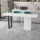 Industrial 1/2/3 Pieces Sintered Stone Bar Table Set Rectangular Counter Set Clearhalo 'Bar Furniture' 'furn' 'furn_home_bar_bar_sets' 'Furniture' 'Home Bars & Bar Sets' 'home_bar_bar_sets' 'Kitchen & Dining Furniture' 5170707