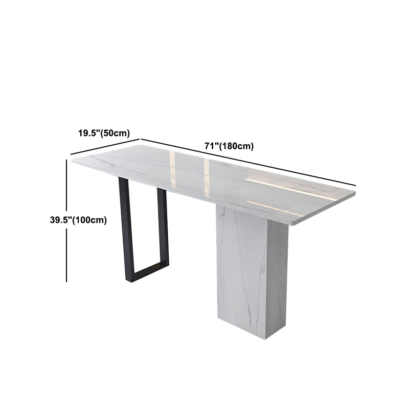 Industrial 1/2/3 Pieces Sintered Stone Bar Table Set Rectangular Counter Set Clearhalo 'Bar Furniture' 'furn' 'furn_home_bar_bar_sets' 'Furniture' 'Home Bars & Bar Sets' 'home_bar_bar_sets' 'Kitchen & Dining Furniture' 5170709