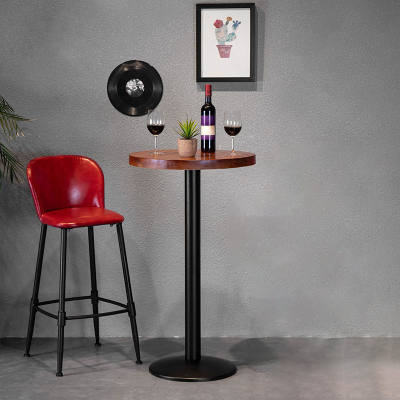 1/2/3 Pieces Industrial Solid Wood Bar Table Set Round Bistro Set for Dining Room 2 Pieces: Table, 1 Chair Clearhalo 'Bar Furniture' 'furn' 'furn_home_bar_bar_sets' 'Furniture' 'Home Bars & Bar Sets' 'home_bar_bar_sets' 'Kitchen & Dining Furniture' 5170745