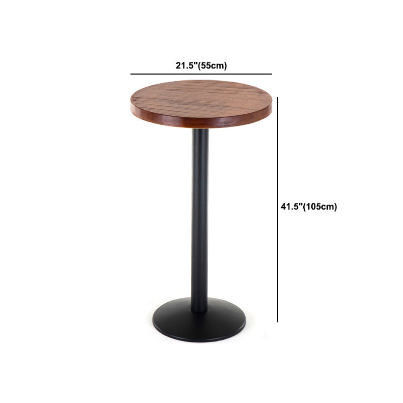 1/2/3 Pieces Industrial Solid Wood Bar Table Set Round Bistro Set for Dining Room Clearhalo 'Bar Furniture' 'furn' 'furn_home_bar_bar_sets' 'Furniture' 'Home Bars & Bar Sets' 'home_bar_bar_sets' 'Kitchen & Dining Furniture' 5170746