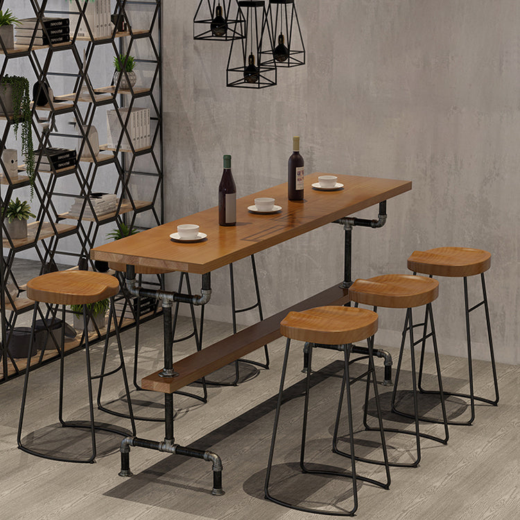 Moderna 1/2/4/7 piezas Mesa de mesa de pubs de madera maciza