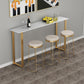 1/4/7 pièces Glam Glam Iron Bistro Set Rectangle Rectangle Bar Table Set avec un faux marbre blanc