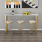 1/4/7 pièces Glam Glam Iron Bistro Set Rectangle Rectangle Bar Table Set avec un faux marbre blanc