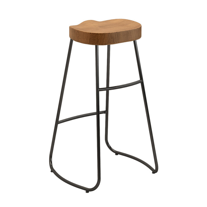1/4 Pieces Industrial Iron Bar Table Set Rectangle Pine Wood Bistro Set with Footrest Wood 30"H Stool (Single) Clearhalo 'Bar Furniture' 'furn' 'furn_home_bar_bar_sets' 'Furniture' 'Home Bars & Bar Sets' 'home_bar_bar_sets' 'Kitchen & Dining Furniture' 5170837