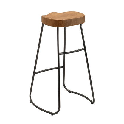1/4 Pieces Industrial Iron Bar Table Set Rectangle Pine Wood Bistro Set with Footrest Wood 30"H Stool (Single) Clearhalo 'Bar Furniture' 'furn' 'furn_home_bar_bar_sets' 'Furniture' 'Home Bars & Bar Sets' 'home_bar_bar_sets' 'Kitchen & Dining Furniture' 5170837