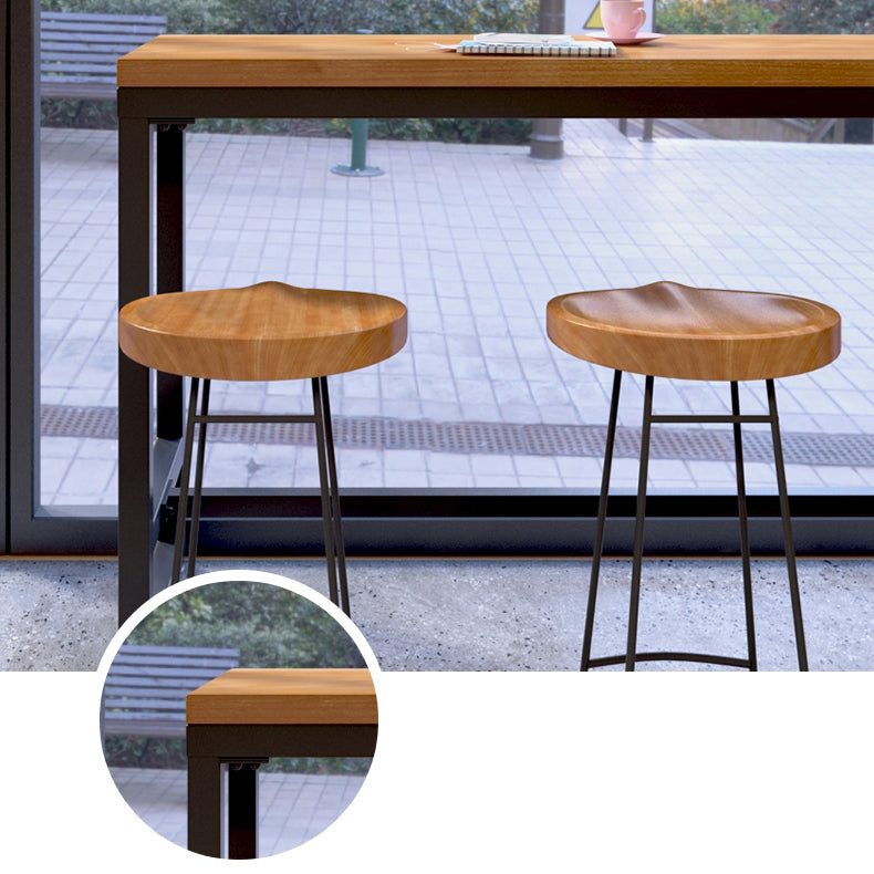 Modern 1/2/4/7 Pieces Solid Wood Pub Table Set Rectangular Counter Table for Dining Room