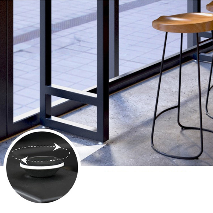 Modern 1/2/4/7 Pieces Solid Wood Pub Table Set Rectangular Counter Table for Dining Room