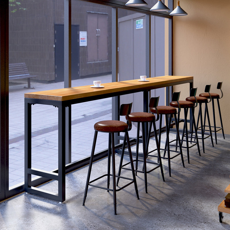 Modern 1/2/4/7 Pieces Solid Wood Pub Table Set Rectangular Counter Table for Dining Room