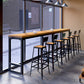 Modern 1/2/4/7 Pieces Solid Wood Pub Table Set Rectangular Counter Table for Dining Room