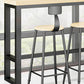 1/5 pièces Table de pub rectangulaire industrielle ensemble de comptoirs en bois avec tabourets sans bras