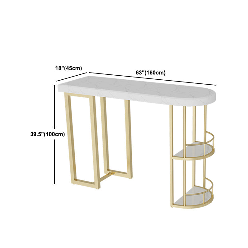 Ensemble de restauration de pub en marbre de forme irrégulière, 1/3/5 pièces de luxe de luxe avec tabourets hauts