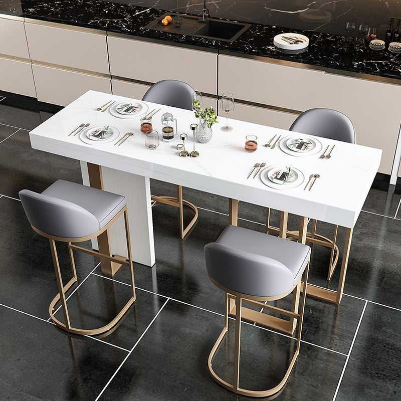 Glam 1/2/5 pezzi Sinterizzato tavolo da bar in pietra set rettangolare set per sala da pranzo