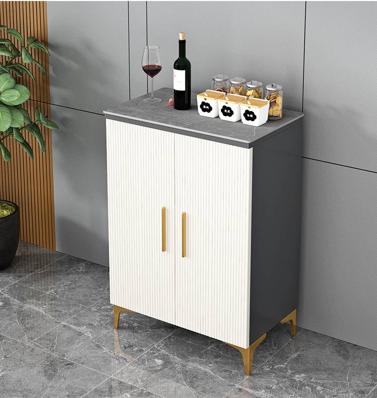 Server in stile glam Sinterato Sinted Stone Server con porta per soggiorno