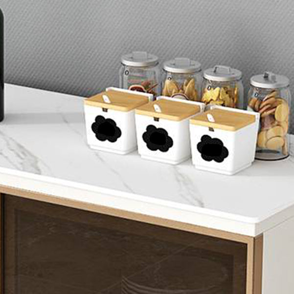 Server in stile glam Sinterato Sinted Stone Server con porta per soggiorno