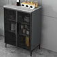 Server in stile glam Sinterato Sinted Stone Server con porta per soggiorno
