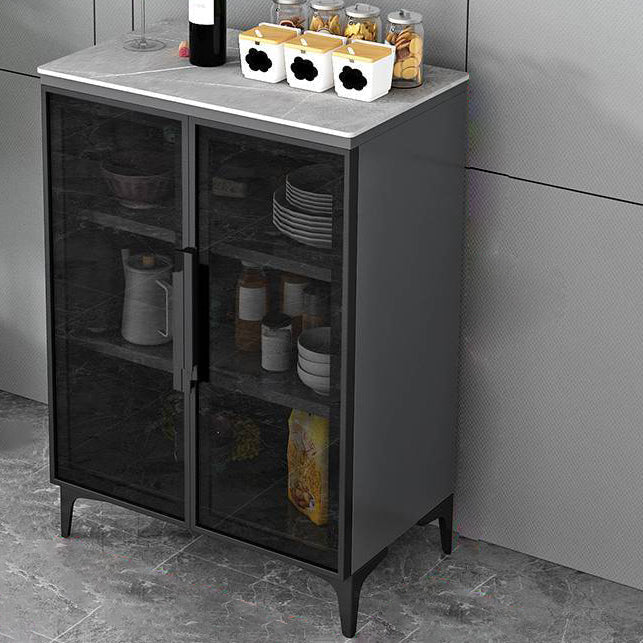 Server in stile glam Sinterato Sinted Stone Server con porta per soggiorno