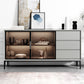 Glam 2-Door Sideboard Sintered Stone Top Sideboard for Living Room Clearhalo 'buffet_sideboard' 'Buffets & Sideboards' 'furn' 'furn_buffet_sideboard' 'Furniture' 'Kitchen & Dining Furniture' 5171268