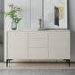 Glam 2-Door Sideboard Sintered Stone Top Sideboard for Living Room Apricot Clearhalo 'buffet_sideboard' 'Buffets & Sideboards' 'furn' 'furn_buffet_sideboard' 'Furniture' 'Kitchen & Dining Furniture' 5171281