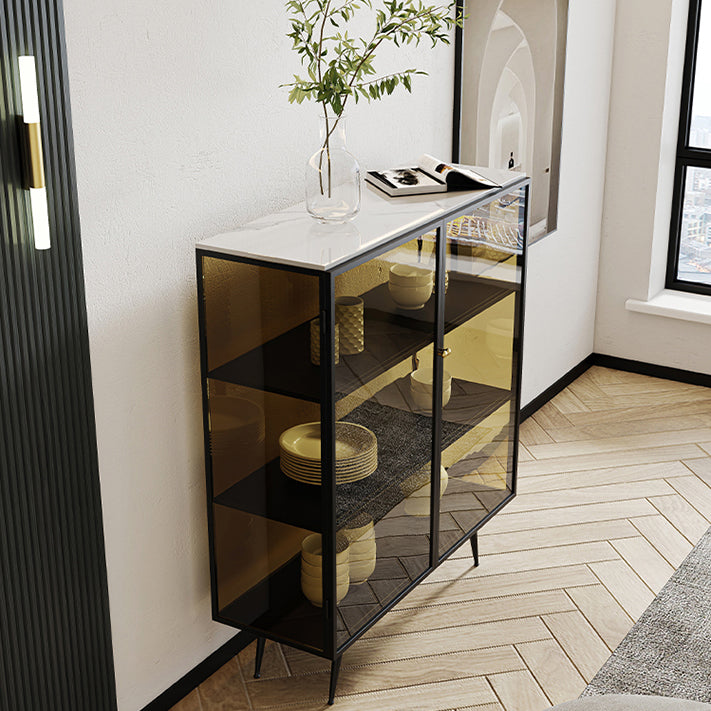 Server a 2 porte in stile Sinterizzazione in pietra sinterizzato per soggiorno per soggiorno