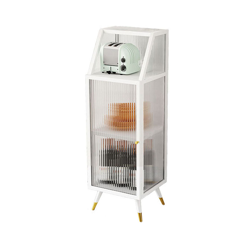 Sideboard moderna in Sideboard da pranzo in vetro bianco e nero con porta per soggiorno