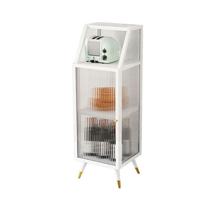 Sideboard moderna in Sideboard da pranzo in vetro bianco e nero con porta per soggiorno