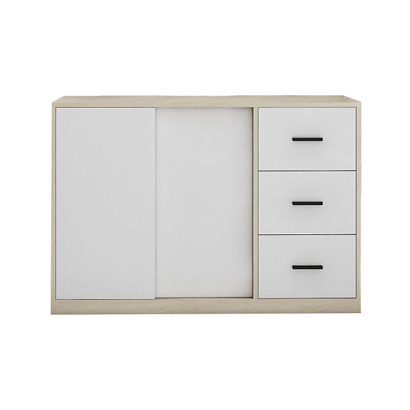 Server di sala da pranzo del server in legno fabbricato contemporaneo con porta e cassetto