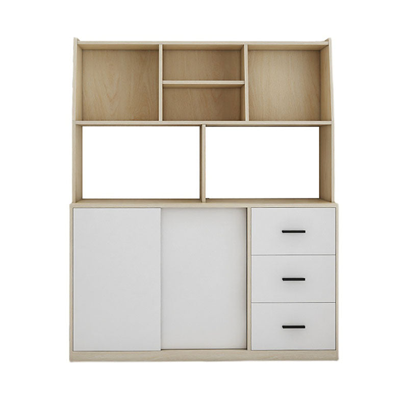 Server di sala da pranzo del server in legno fabbricato contemporaneo con porta e cassetto