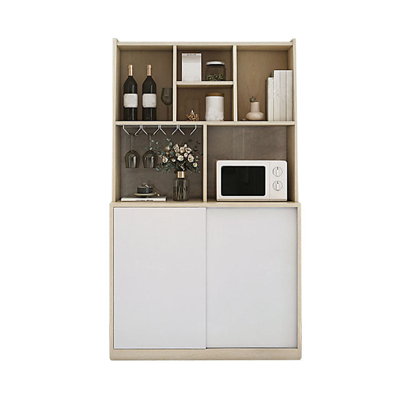 Server di sala da pranzo del server in legno fabbricato contemporaneo con porta e cassetto