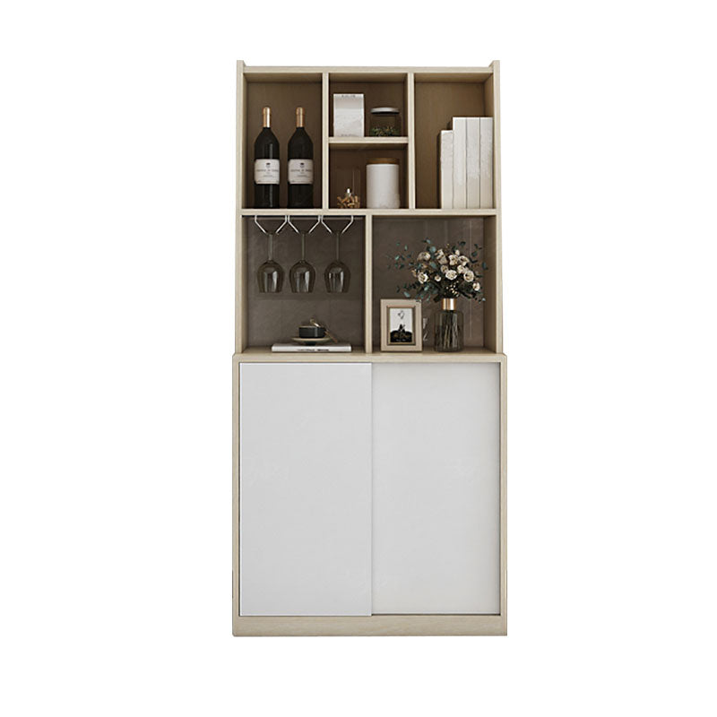 Server di sala da pranzo del server in legno fabbricato contemporaneo con porta e cassetto