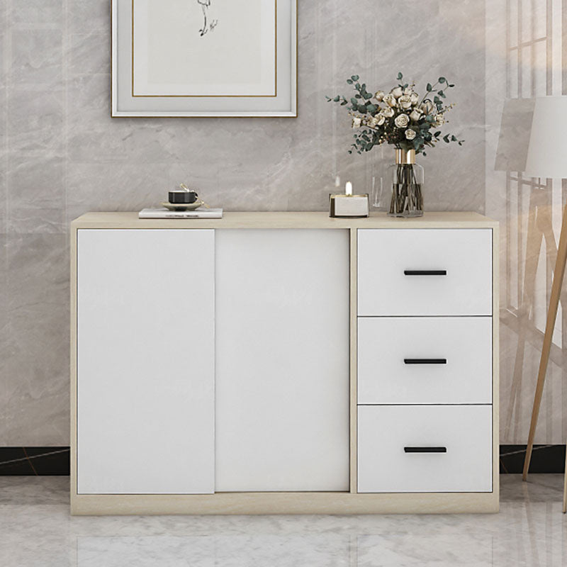 Server di sala da pranzo del server in legno fabbricato contemporaneo con porta e cassetto