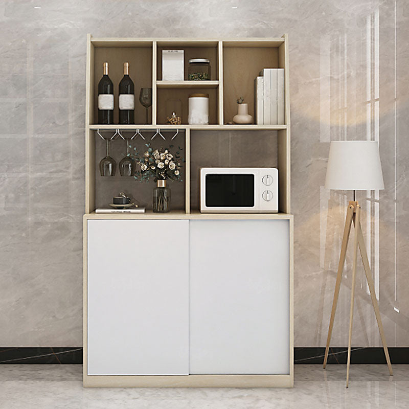 Server di sala da pranzo del server in legno fabbricato contemporaneo con porta e cassetto