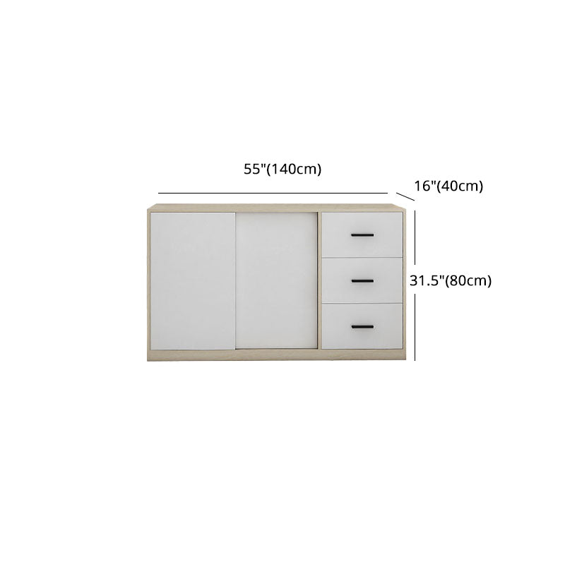 Server di sala da pranzo del server in legno fabbricato contemporaneo con porta e cassetto