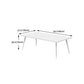 Contemporary Manufactured Wood Office Desk Rectangular Desk with Metal Legs