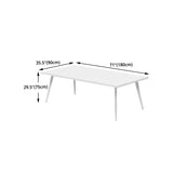 Contemporary Manufactured Wood Office Desk Rectangular Desk with Metal Legs