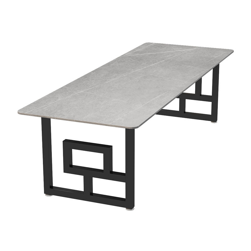 Rectangular Home Writing Desk Industrial Style Stone Office Desk 78.7"L x 31.5"W x 29.5"H Clearhalo 'furn' 'furn_office_desk' 'Furniture' 'Office Desks' 'Office Furniture' 'office_desk' 5171564