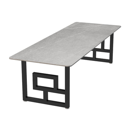 Rectangular Home Writing Desk Industrial Style Stone Office Desk 78.7"L x 31.5"W x 29.5"H Clearhalo 'furn' 'furn_office_desk' 'Furniture' 'Office Desks' 'Office Furniture' 'office_desk' 5171564